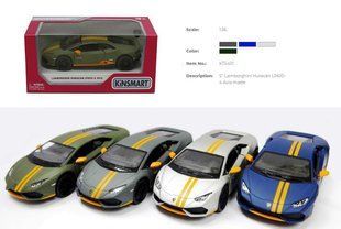 Детская коллекционная машинка Kinsmart LAMBORGHINI HURACAN KT5401W Matte метал инерция открываются двери