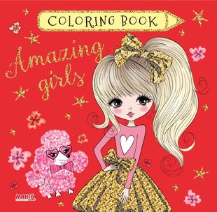 Розмальовка Дивовижні дівчата, серія Coloring book, 9789664993033/2, Amazing girls, Манго-book, альбом, скетчбук