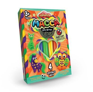 Тісто для ліплення Master Do 4 кол * 20 гр Danko Toys MMD-02-01 маса для ліплення набір дитячої креативної творчості для дітей