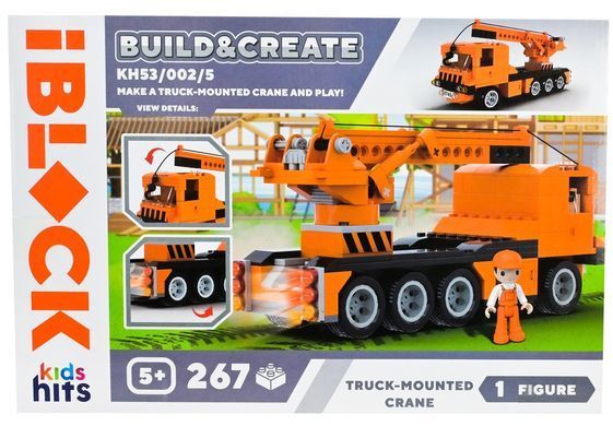 Конструктор Kids hits IBLOCK Junior Вантажний кран (267 дет.) KH53/002/5