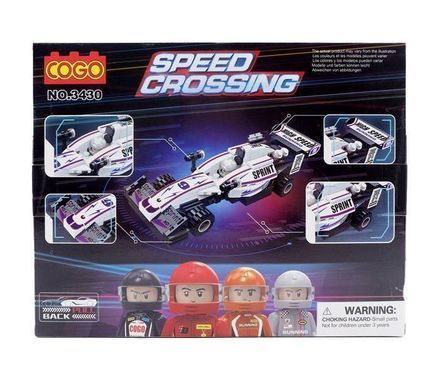 Конструктор детский Гоночный болид COGO 3430 Speed Crossing 157 деталей для мальчик