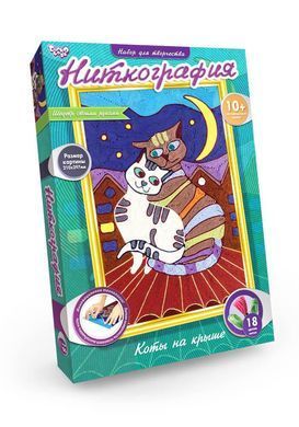 Набір для творчості Ніткографія Danko Toys NG-01-01 дитячий схема муліне рамка іграшка розвиваюча для дітей