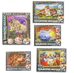Алмазна мозаїка Danko Toys DM-01-01,02,&hellip;10, Diamond Mosaic набір креативної творчості, живопис для дітей