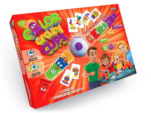 Настольная игра Color Crazy Cups Danko Toys CCC-01-01U стаканчики развлекательная для детей всей семьи