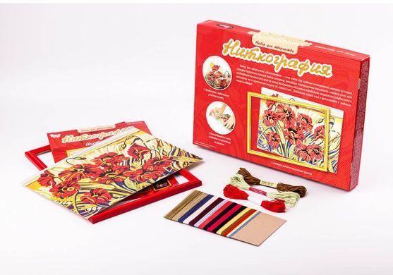 Набір для творчості Ніткографія Danko Toys NG-01-01 дитячий схема муліне рамка іграшка розвиваюча для дітей