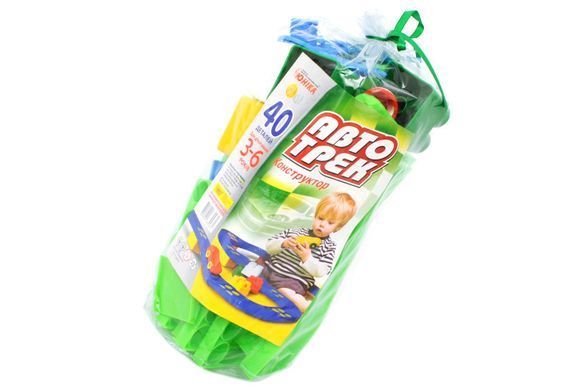 Дитячий пластиковий блоковий конструктор Автотрек (40 дет.) Юніка 0231