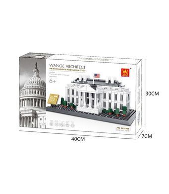 3D конструктор Wange Архітектура Білий дім The White house of Washington-USA 4214 3Д 773 деталі