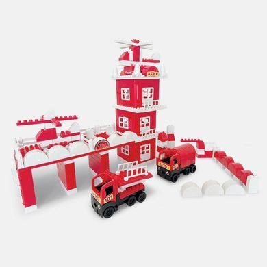 Детский конструктор Пожарная часть (248 дет.) Doloni в пластиковом боксе 013888/01