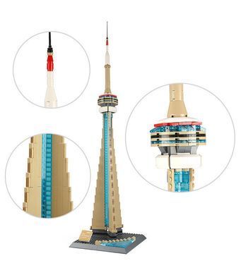 3д Конструктор Архитектура Си-Эн Тауэр В Торонто Канада CN TOWER Canada 400 шт Wange 4215 совместим