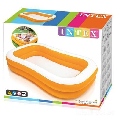 Дитячий надувний басейн Intex 57181 об'єм 600 л, 229 х 147 х 46 см, зливний клапан
