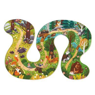 Пазл Dodo Хто живе в лісі? (16 деталей, 6 дерев'яних фігурок) 300608