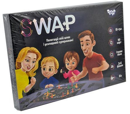 Детская настольная интеллектуальная игра Swap Danko Toys G-Swap-01-01U для детей взрослых семьи