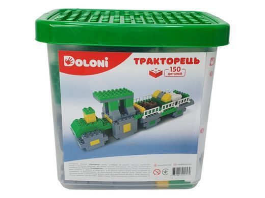 Дитячий конструктор Тракторець (150 дет.) пластиковому боксі 013888/04
