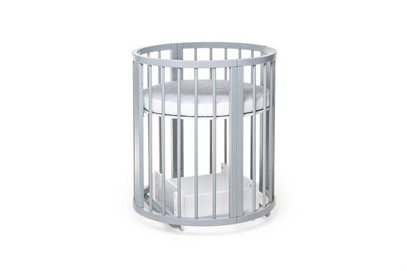 Детская круглая кроватка трансформер (опускной бортик) Obriy Deson DS-501