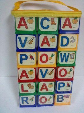 Кубики English Alphabet Юника 1054 в сумке 18 кубиков детская развивающая игрушка для детей английский алфавит