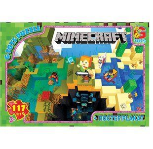Пазл Minecraft/Майнкрафт + постер G-Toys (117 дет.) MC793
