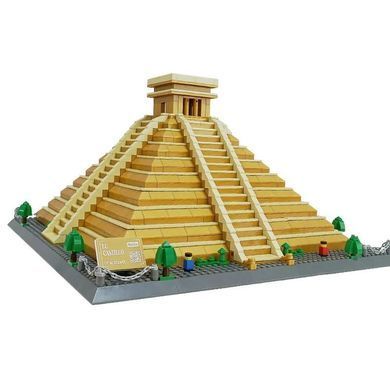 Конструктор Wange Пирамида Кукулькана, Мексика 6225, Архитектура 3D, 1340 дет., Майя, El Castillo Kukulkan