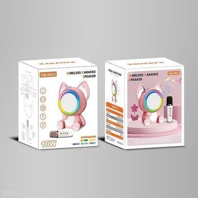 Караоке с микрофоном и колонкой (Bluetooth, LED подсветка) GMJ 9823