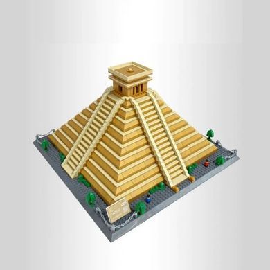 Конструктор Wange Пирамида Кукулькана, Мексика 6225, Архитектура 3D, 1340 дет., Майя, El Castillo Kukulkan