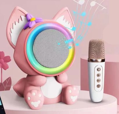 Караоке с микрофоном и колонкой (Bluetooth, LED подсветка) GMJ 9823
