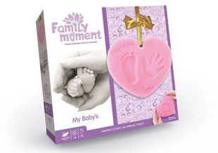 Набір для створення об'ємного відбитка ручки та ніжки Family Moment Danko Toys FMM-01-01U для зліпків атласна стрічка маса