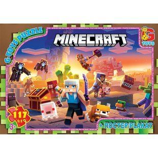 Пазл Minecraft/Майнкрафт + постер G-Toys (117 дет.) MC804