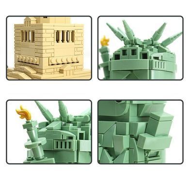 Конструктор Статуя Свободы, Нью-Йорк, 3210 Wange, 3D Архитектура, 414 дет., Statue of Liberty, игрушка блоки