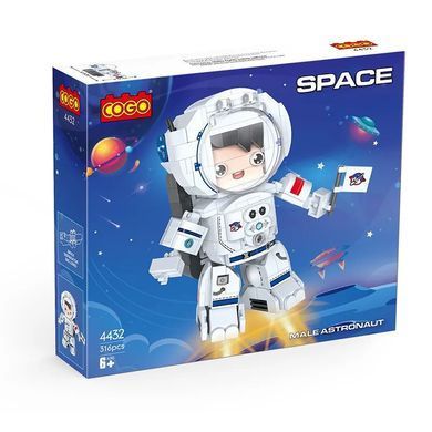 Конструктор Cogo Space Астронавт 4432, космонавт, Male Astrounaut, 316 деталей, класичний, пластиковий, блоковий