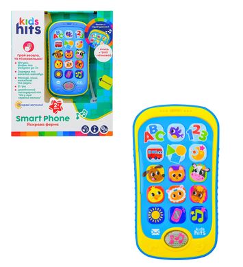 Телефон Kids Hits KH03/003, Яркая ферма, детский Smart Phone, музыкальная развивающая игрушка для детей