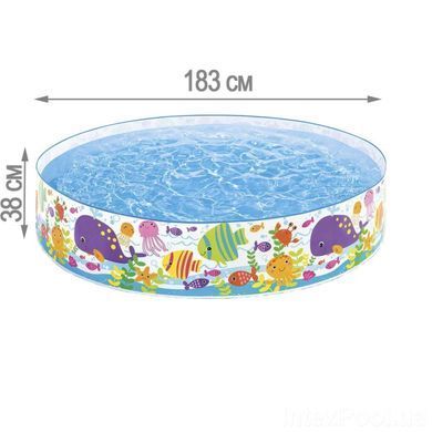 Бассейн детский каркасный Intex 56452 объем 958 л, 183 х 38 см, отдых, лето вода, бассейн ребенку на дачу