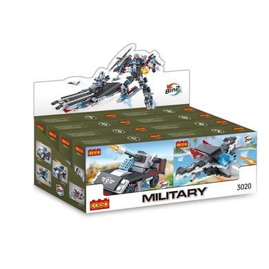 Конструктор Cogo Military Військова техніка 3020, армія, 92-100 деталей, авіаносець, робот, блоковий, іграшка