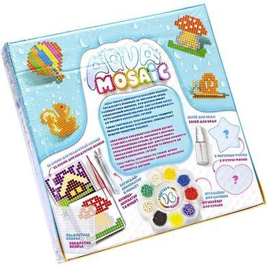Набір креативної творчості Aqua Mosaic Аква Мозаїка АМ-01-02 Danko Toys середній дитячий 3D фігури для дітей