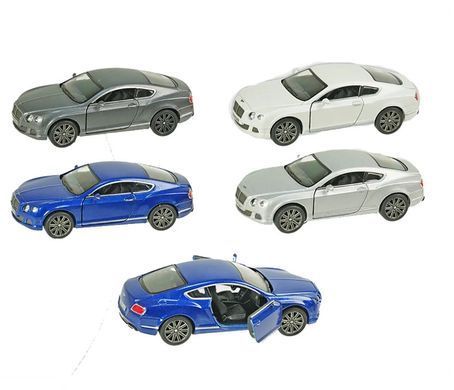 Детская коллекционная машинка Kinsmart Bentley Continental KT5369W металлическая инерционная открываются двери