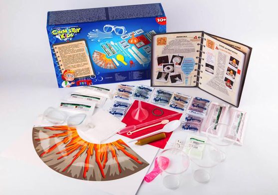 Набор для проведения опытов Chemistry Kids Danko Toys CHK-01-01U реактивы мерка перчатки детская развивающая