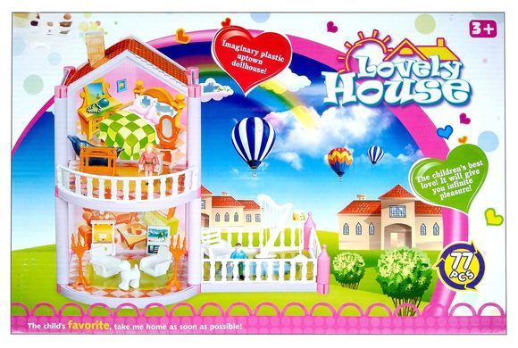 Ляльковий будиночок із ляльками та меблями (77 pcs) 956