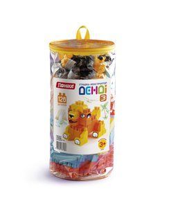 Детский конструктор Денди 3, Юника, арт. 71306, пластиковый блочный 126 деталей в сумке