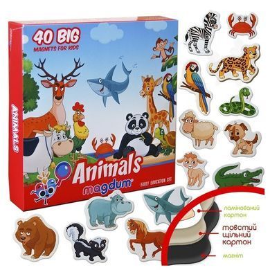 Набір магнітів Magdum Big Magnets Animals (40 магнітів) ML4031-16
