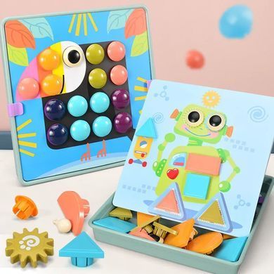 Игрушка Мозаика (10 рисунков, кнопки, шестеренки) 20-1/20-2/20-3