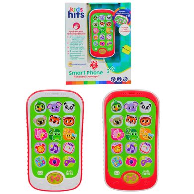 Телефон Kids Hits KH03/004, Яскравий зоопарк, дитячий Smart Phone, музична розвиваюча іграшка для дітей