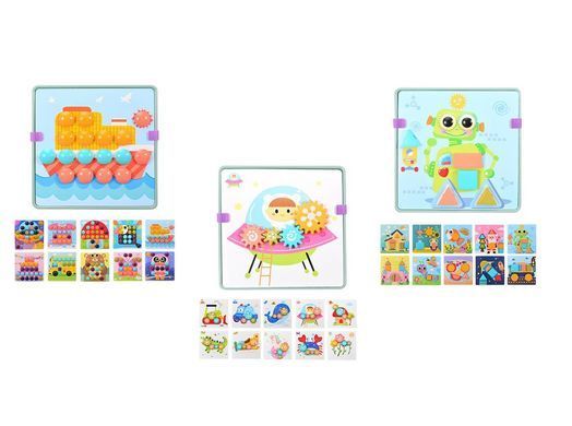 Игрушка Мозаика (10 рисунков, кнопки, шестеренки) 20-1/20-2/20-3