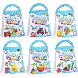 Набір креативної творчості Aqua Mosaic комільфо АМ-02-01/02/03/04/05/06 Danko Toys Аква Мозаїка дитяча 3D фігури для дітей