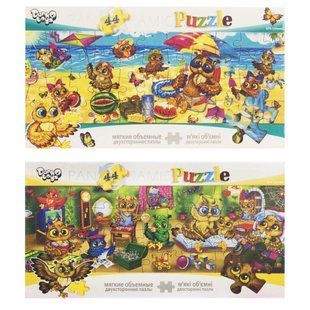 Картинка-пазл с.3 "Сови" (44 дет, м'який, двосторонній) Danko Toys Р44-03-02