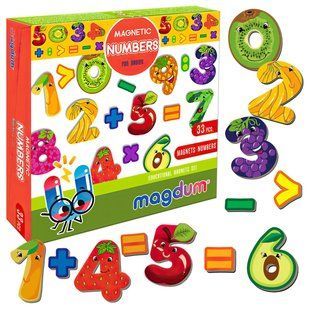 Магнитная игра Magdum Magnetic Numbers (набор, 35 магнитов) ML4031-38 EN