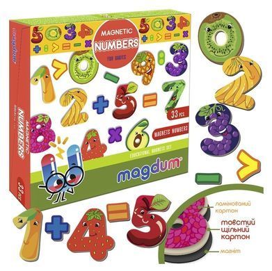 Магнитная игра Magdum Magnetic Numbers (набор, 35 магнитов) ML4031-38 EN