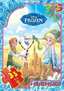 Пазл Frozen + постер G-Toys (35 дет) FR 010