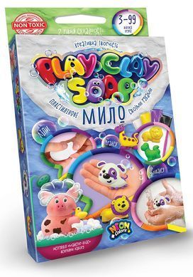 Набір для творчості PlayClay Soap PCS-02-01U DankoToys (укр) дитяче Пластилінове мило для дітей 4 кольори