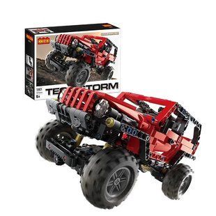 Конструктор Cogo Tech-Storm Джип 5801, механічний всюдихід, 501 деталь, червоний Wrangler