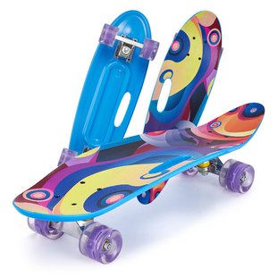 Скейт із ручкою Penny Board 885 світяться колеса Пенні борд 26” пластиковий дитячий скейтборд для дітей підлітків