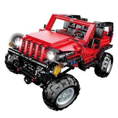 Конструктор Cogo Tech-Storm Джип 5801, механічний всюдихід, 501 деталь, червоний Wrangler