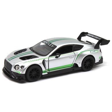 Дитяча колекційна машинка Kinsmart Bentley Continental GT3 5' KT5417W металева інерційна відчиняються двері іграшка